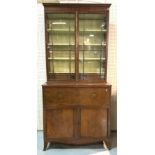 A 19TH CENTURY MAHOGANY SECRETAIRE BOOKCASE