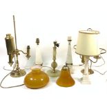 A GROUP OF MOSTLY EARLY 20TH CENTURY TABLE LAMPS (8)