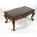 A VICTORIAN STYLE HARDWOOD COFFEE TABLE