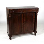 A 19TH CENTURY MAHOGANY SINGLE DRAWER SIDE TABLE