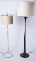 A BRASS AND BLACK LACQUERED FLOOR STANDING LAMP (2)