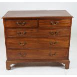 A 19TH CENTURY MAHOGANY CHEST