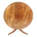 A GEORGE III MAHOGANY SNAP TOP BREAKFAST TABLE