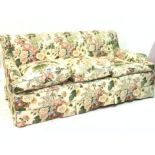 A MODERN HARDWOOD FRAMED TWO SEATER SOFA (3)