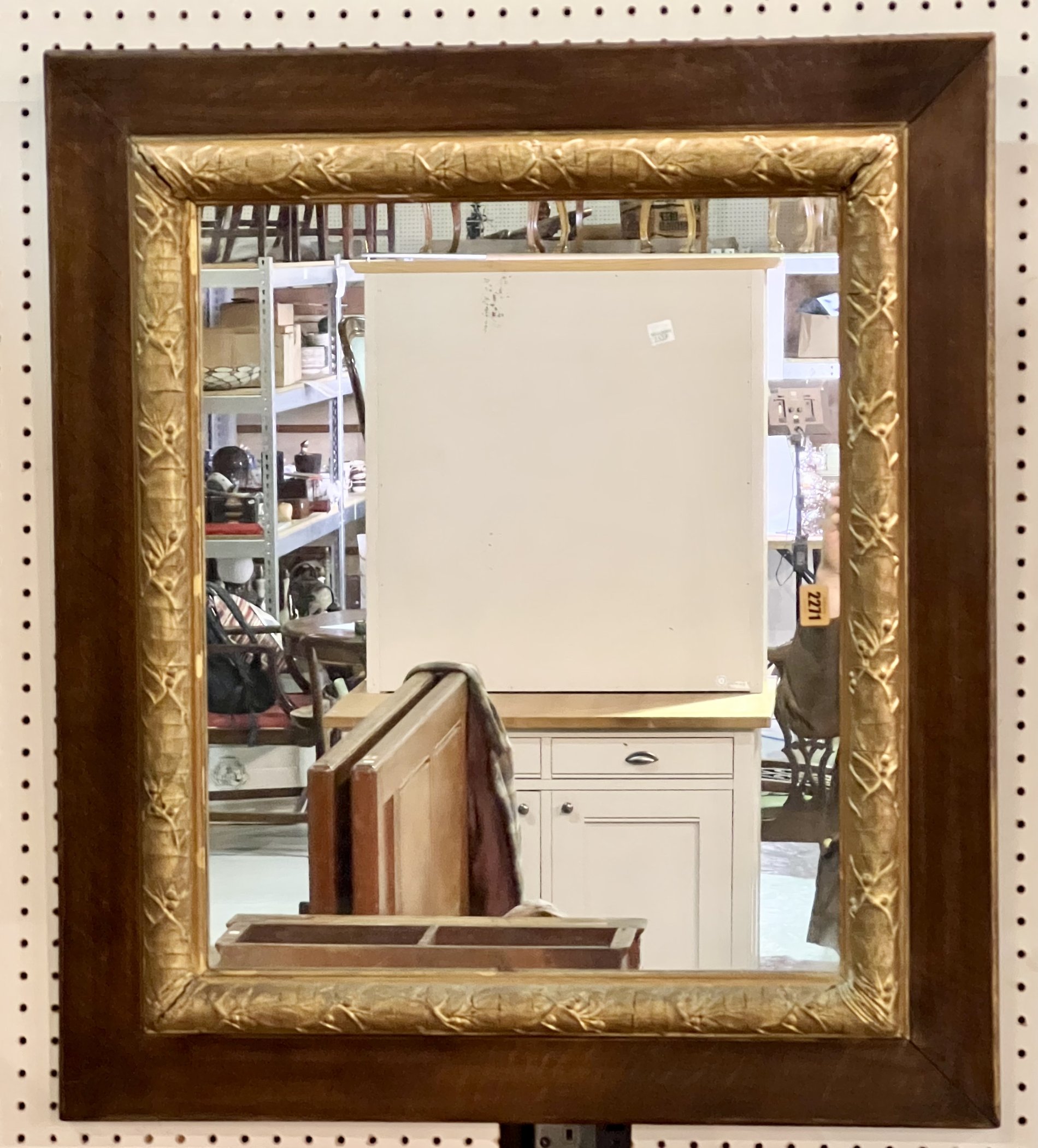 A 19TH CENTURY AND LATER RECTANGULAR WALL MIRROR