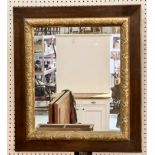 A 19TH CENTURY AND LATER RECTANGULAR WALL MIRROR