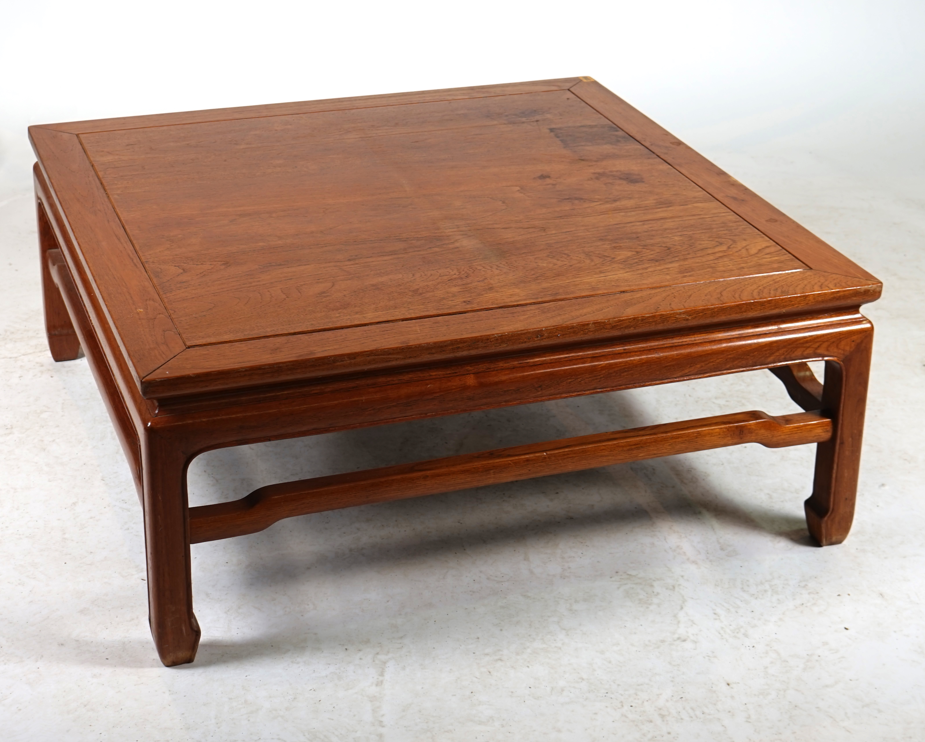 A MODERN CHINESE HARDWOOD SQAURE COFFEE TABLE