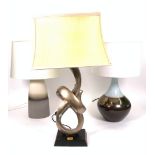 THREE MODERN TABLE LAMPS (3)