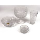 TWO VICTORIAN CUT GLASS BOWLS (4)