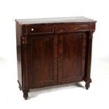 A REGENCY ROSEWOOD CHIFFONIER