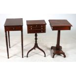 A GEORGE III MAHOGANY LIFT TOP WORK TABLE (3)