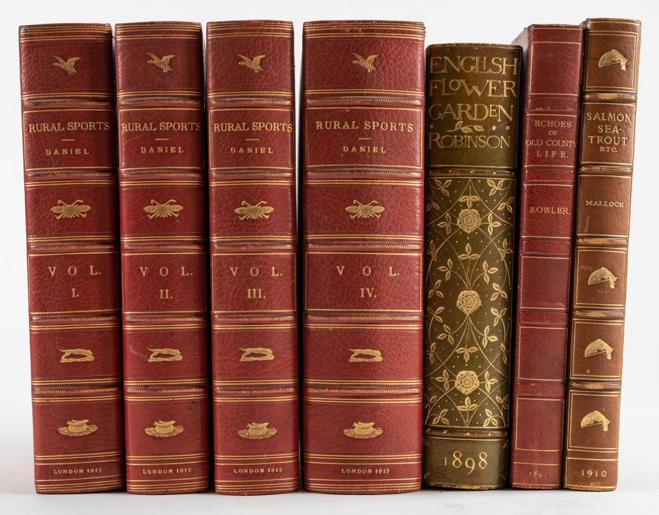 DANIEL, William Barker (1754-1833). Rural Sports, London, 1812-13, 4 volumes, large 8vo,...