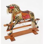 COLLINSON & SONS: A DAPPLE-GREY PAINTED ROCKING HORSE