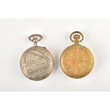 TWO KEYLESS WIND OPENFACED GENTLEMEN'S POCKET WATCHES (2)