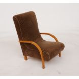 A MID-20TH CENTURY BEECH FRAMED CHILD'S OPEN ARMCHAIR