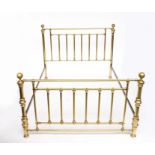 A WALLBANK FOX BRASS DOUBLE BED