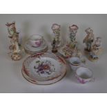 CERAMICS INCLUDING TWO MODERN MEISSEN FIGURES (QTY)