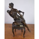 AN EARLY 20TH CENTURY BRONZE FIGURE