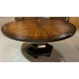 AMERICAN DREW; A ROUND RIBBON CIRCULAR DINING TABLE