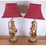 A PAIR OF MODERN SPLETER FIGURAL TABLE LAMPS (4)