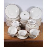 AN EXTENSIVE WEDGWOOD PATRICIAN PATTERN CREAM PART DINNER AND TEA SERVICE (QTY)