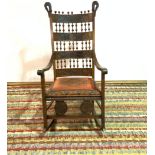 A 19TH CENTURY FRENCH ROCKING CHAIR