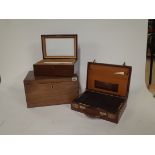 A 19TH CENTURY MAHOGANY BOX (3)