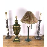 A GROUP OF SIX MOSTLY MODERN TABLE LAMPS (6)