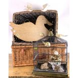 AN EARLY 20TH CENTURY METAL BIRD CAGE (4)