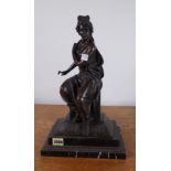 AN EARLY 20TH CENTURY COMPOSITE BRONZE FIGURE