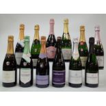 11 BOTTLES ENGLISH SPARKLING AND 1 CHAMPAGNE