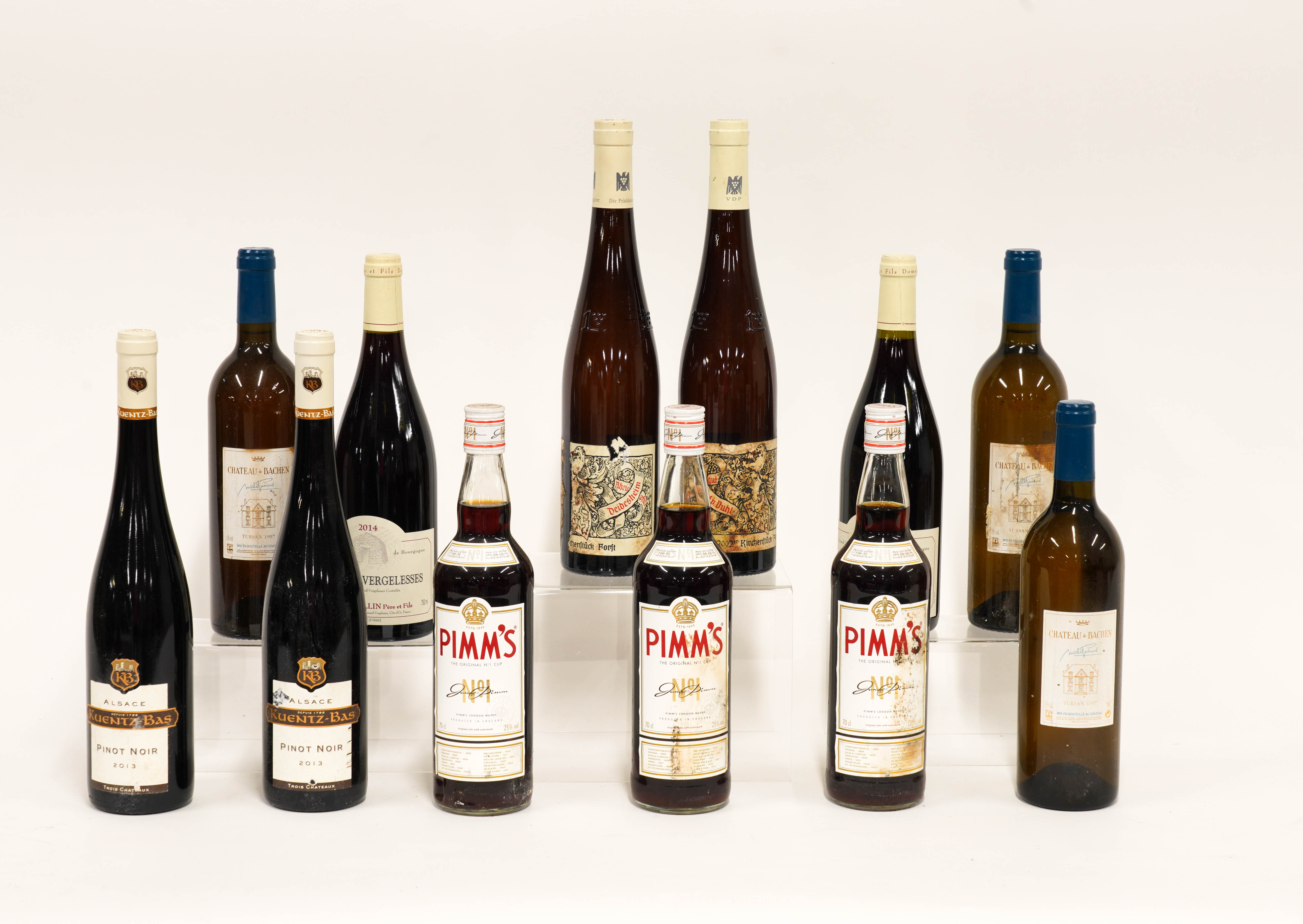 TWELVE BOTTLES OF MIXED WINES TO INCLUDE TWO BOTTLES OF KUENTZ-BAS PINOT NOIR 2013 (12)