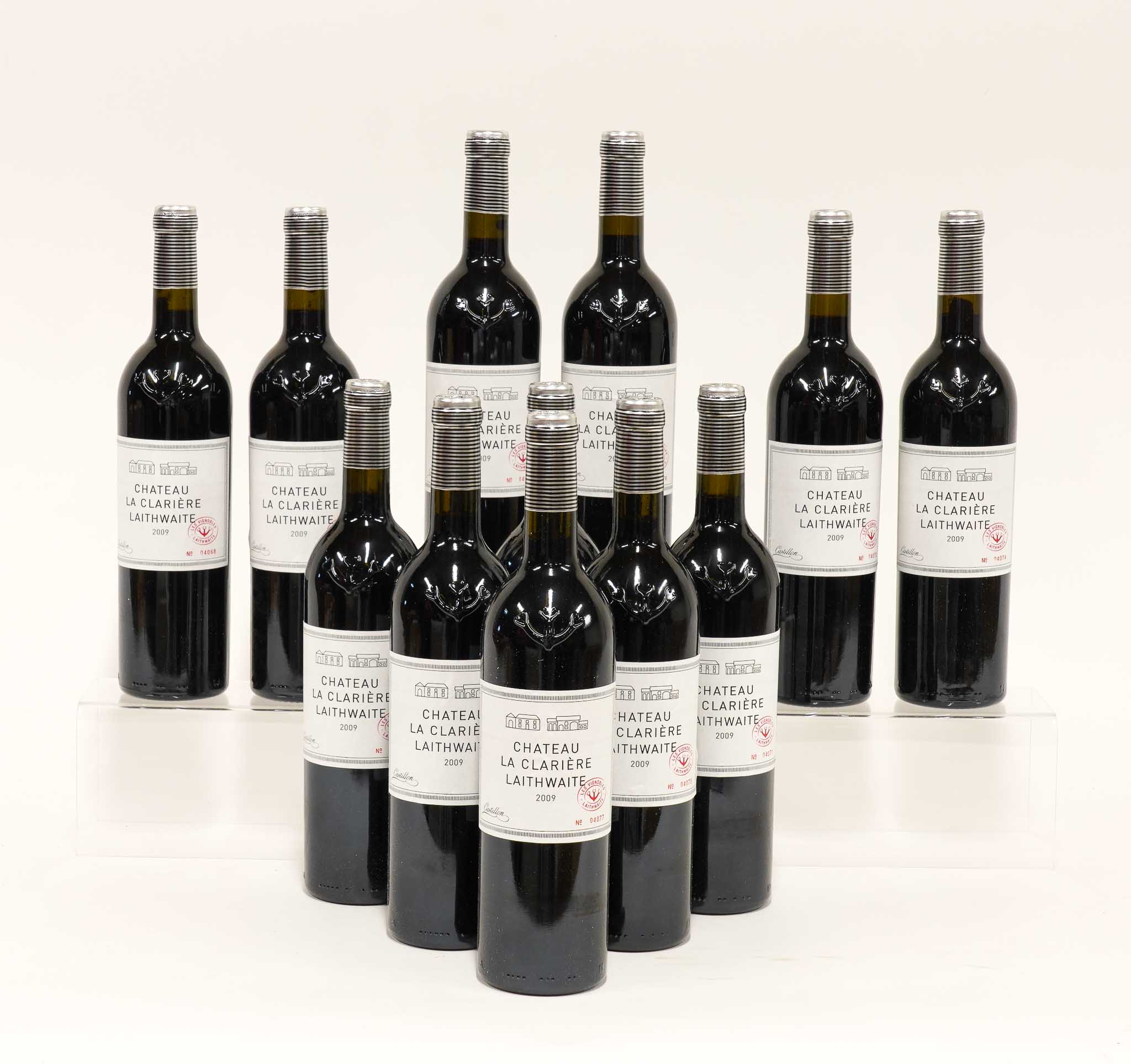 TWELVE BOTTLES OF 2009 CHATEAU LA CLARIERE, LAITHWAITES (12)