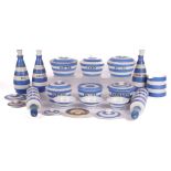 T.G. GREEN: A MIXED SELECTION OF CORNISHWARE ITEMS INCLUDING TWO ROLLING PINS, DRIPPING AND...