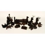 A COLLECTION OF BLACK FOREST CARVED LINDEN WOOD BEARS AND ANOTHER (20)