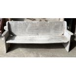 A PAIR OF SLAB ELM GARDEN BENCHES (2)