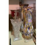 A PAIR OF ART GLASS VASES (10)