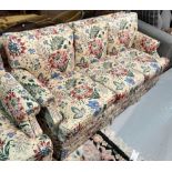 DURESTA; A FLORAL UPHOLSTERED THREE SEAT SOFA