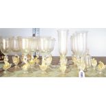 A MODERN PART SUITE OF VENETIAN DRINKING GLASSES (QTY)