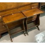 A PAIR OF RECTANGULAR MAHOGANY OCCASIONAL TABLES (2)