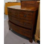 A 19TH CENTURY MAHOGANY BOWFRONT CHEST OF DRAWERS