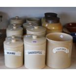 A QUANTITY OF CERAMIC PANTRY JARS (QTY)