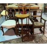 A 19TH CENTURY FRUITWOOD DINING CHAIR (4)