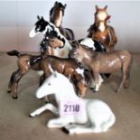 BESWICK: A GROUP OF SIX CERAMIC FIGURES (7)