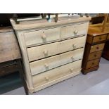 A 19TH CENTURY LATER BLEACHED MAHOGANY CHEST OF DRAWERS