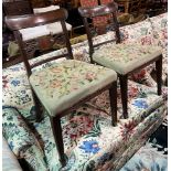 A SET OF SIX 19TH CENTURY MAHOGANY BAR BACK DINING CHAIRS (6)