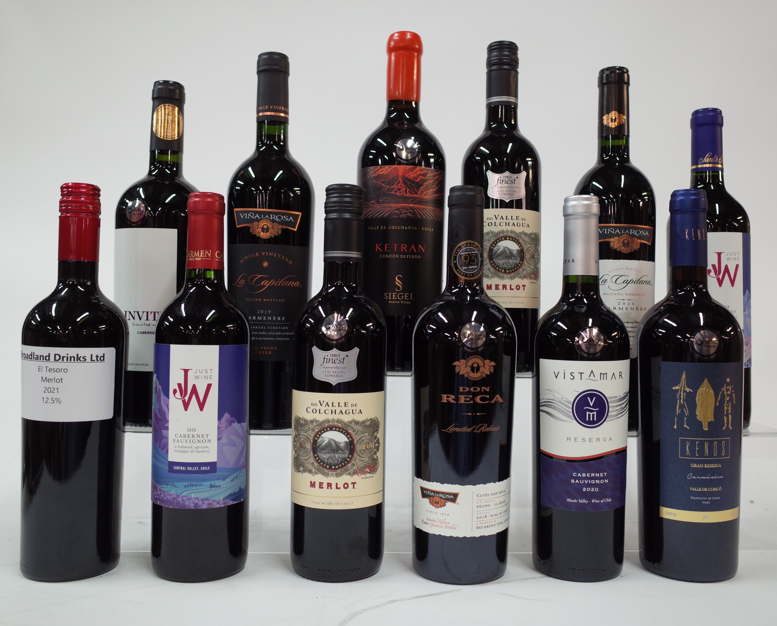 12 BOTTLES CHILEAN RED WINE