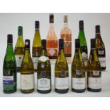 12 BOTTLES FRENCH WHITE AND ROSÉ WINE