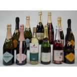 11 BOTTLES MOLDOVAN, RUSSIAN AND JAPANESE SPARKLING AND 1 WHITE WINE