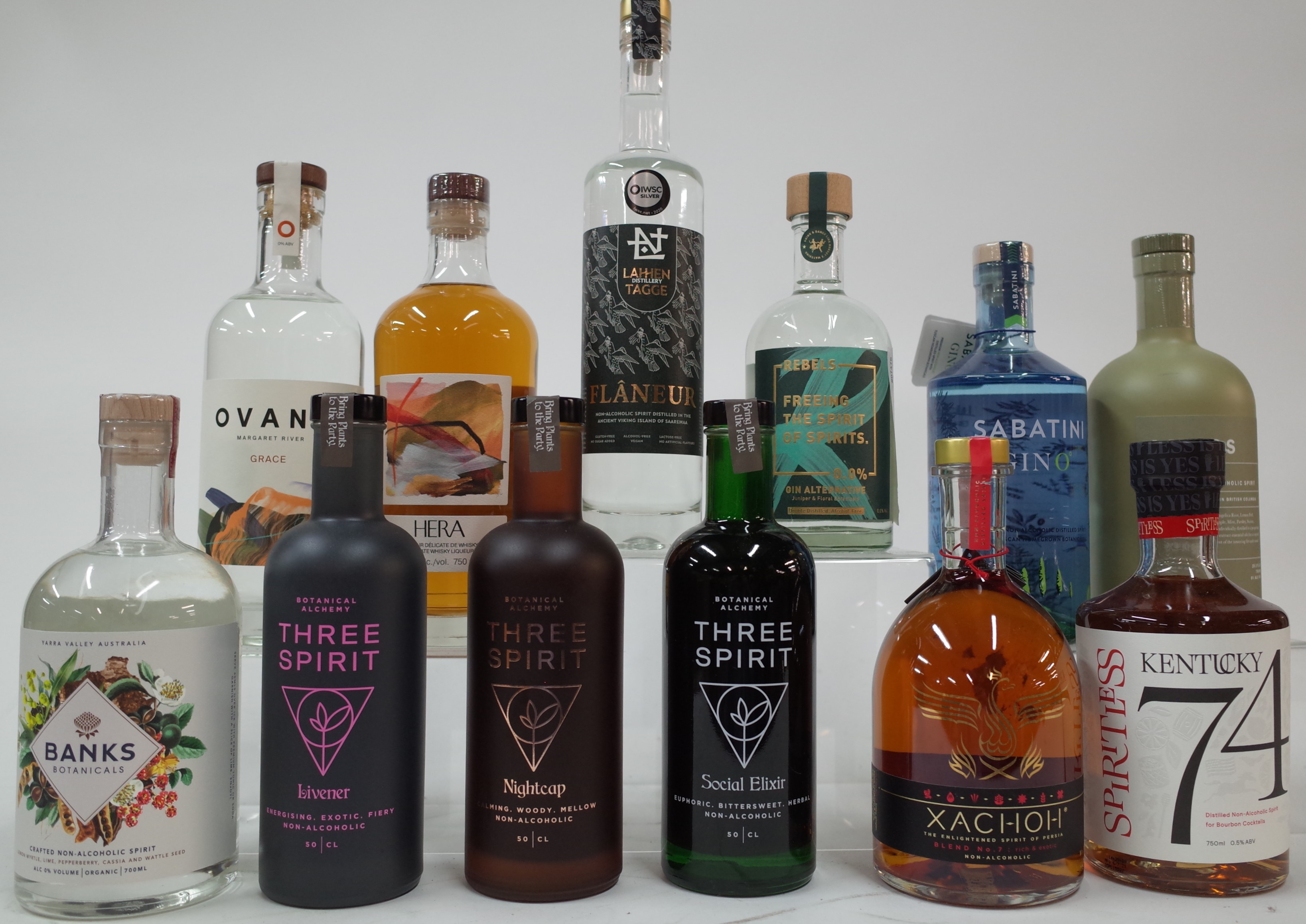 12 BOTTLES LOW AND NON-ALCOHOLIC SPIRITS